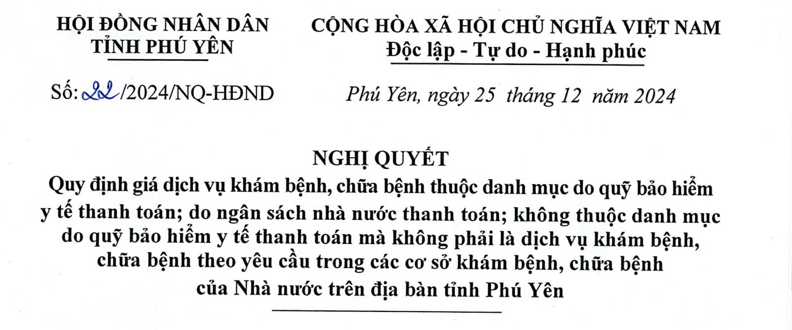 BẢNG GIÁ DỊCH VỤ KHÁM BỆNH,  CHỮA BỆNH TẠI TRUNG TÂM Y TẾ TUY AN ÁP DỤNG TỪ NGÀY 01/01/2025